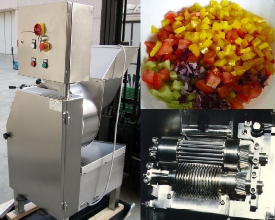Dicer/slicing and shrinking machine