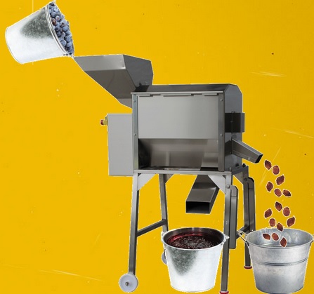 Machine for fruit pureeing and destoning
