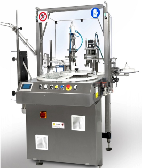Automatic mini line for filling bottles