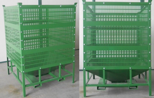 Cages for storage of nuts, hazelnuts and other products