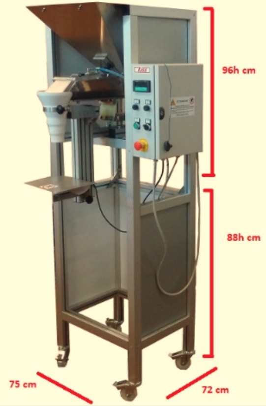 Stroj za punjenje zrnastih proizvoda i sipkog praha